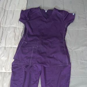MedCouture purple scrub set